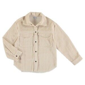 Girls Mayoral Corduroy Cream Overshirt Shacket 100% Cotton - Size 8 - EUC